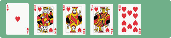 royal flush example